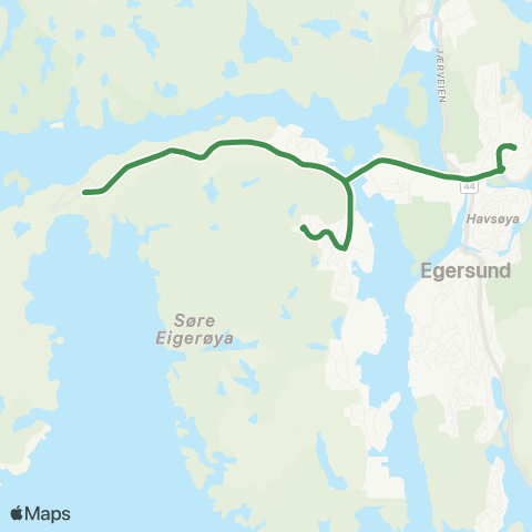 Kolumbus Busslinje i Rogaland map