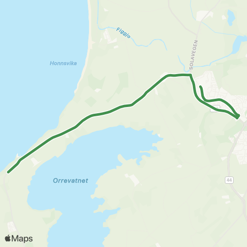 Kolumbus Busslinje i Rogaland map