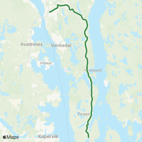 Kolumbus Busslinje i Rogaland map