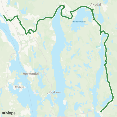 Kolumbus Busslinje i Rogaland map
