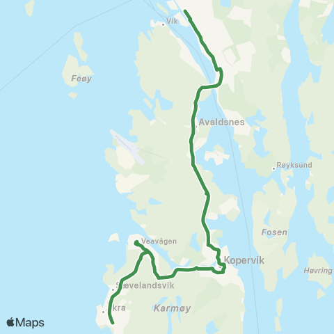 Kolumbus Busslinje i Rogaland map