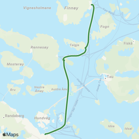 Kolumbus Båtlinje i Rogaland map