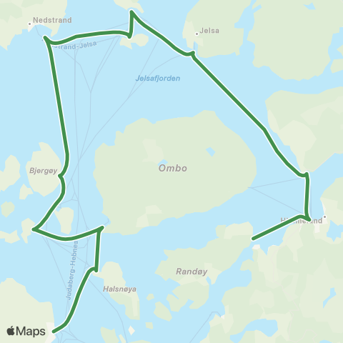 Kolumbus Båtlinje i Rogaland map