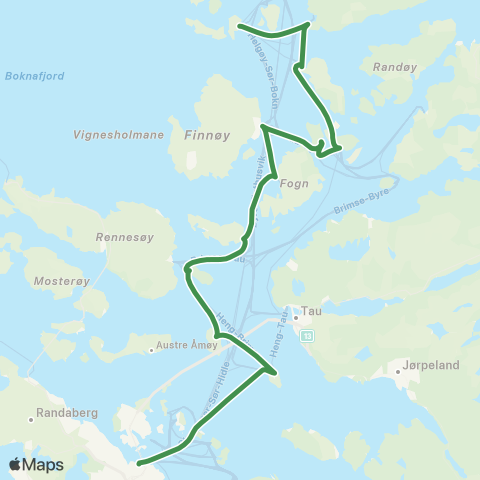 Kolumbus Båtlinje i Rogaland map