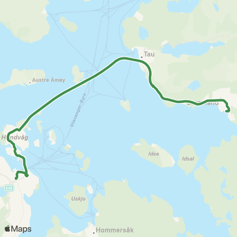 Kolumbus Busslinje i Rogaland map