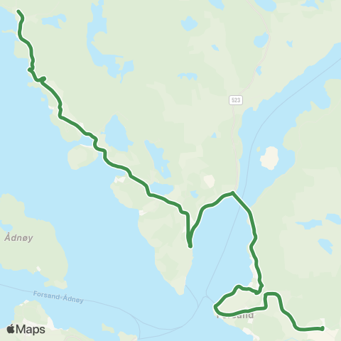 Kolumbus Busslinje i Rogaland map