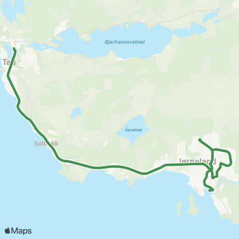 Kolumbus Busslinje i Rogaland map