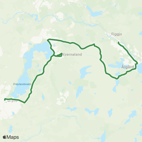 Kolumbus Busslinje i Rogaland map