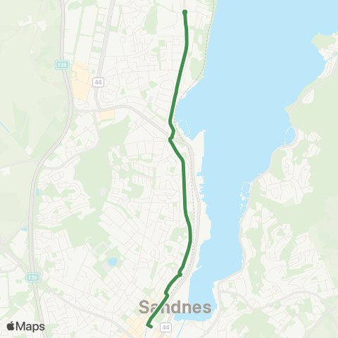 Kolumbus Busslinje i Rogaland map