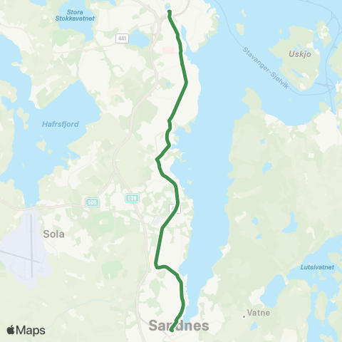 Kolumbus Busslinje i Rogaland map