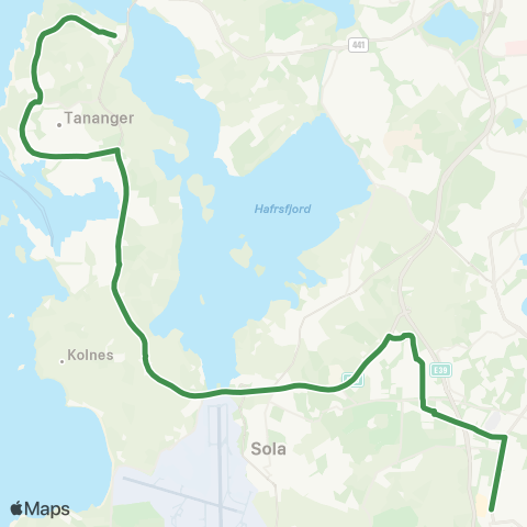 Kolumbus Busslinje i Rogaland map