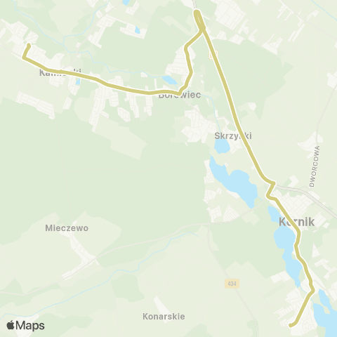 Kombus Borówiec - Kamionki map