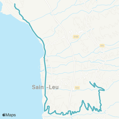 Kar'Ouest Scolaire Chemin Renaud Haut--Lycée des Avirons map