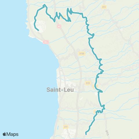 Kar'Ouest Scolaire Gendarmerie de St-Leu--Lycée Plateau Caillou map