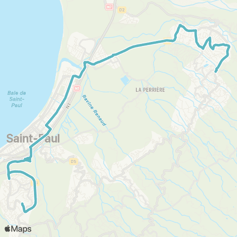 Kar'Ouest Scolaire Chemin Hoareau--Collège Jules Solesse map