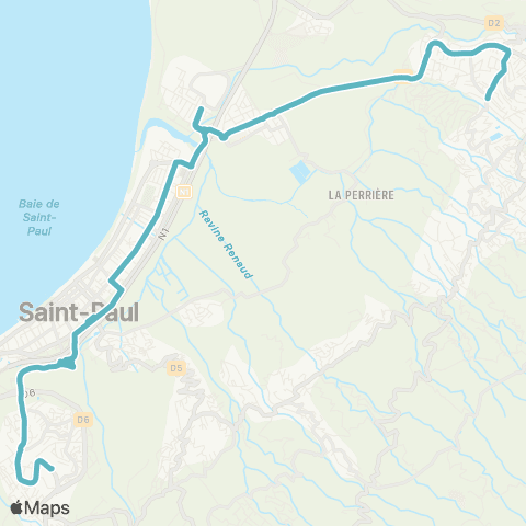 Kar'Ouest Scolaire Lotissement les Pailles--Lycée Louis Payen map