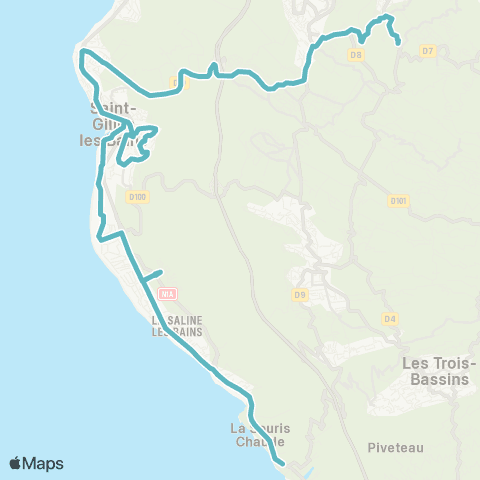 Kar'Ouest Scolaire Croisée Ruisseau--Lycée Plateau Caillou map