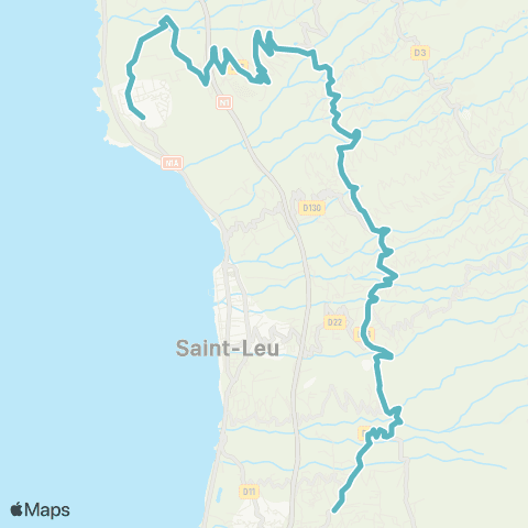 Kar'Ouest Scolaire La Saline les Bains--Lycée Plateau Caillou map