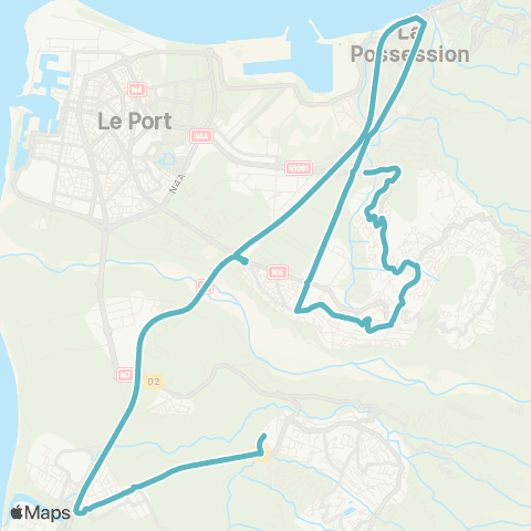 Kar'Ouest Scolaire Rond Point de la ZAC--Lycée St-Paul IV map