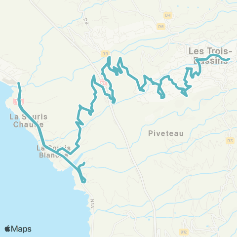Kar'Ouest Scolaire Chemin des Zattes--Lycée de Trois-Bassins map