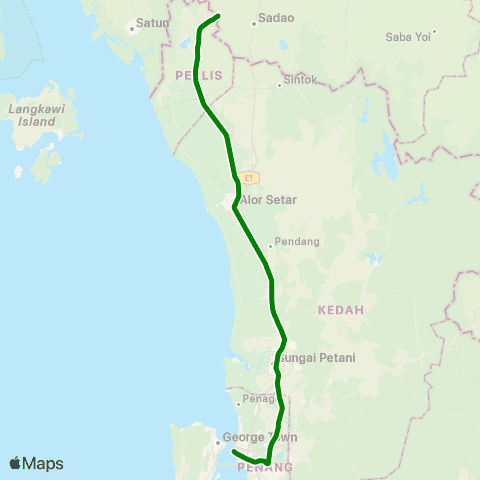 KTMB Ktm Butterworth - Padang Besar map
