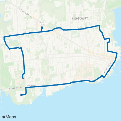 Kingston Transit St. Lawrence Coll - Providence Care Hosp map