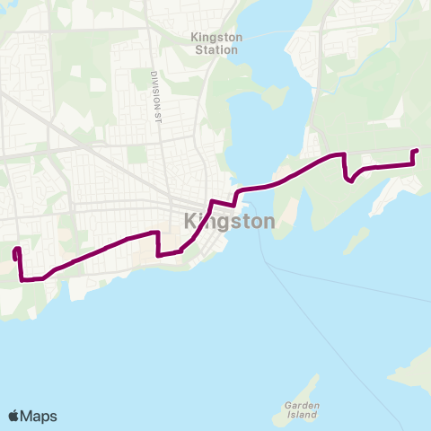 Kingston Transit St. Lawrence College - CFB Kingston map