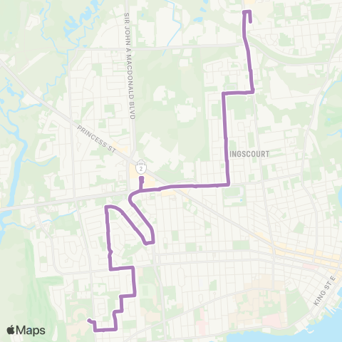 Kingston Transit First Canada - St Lawrence College map