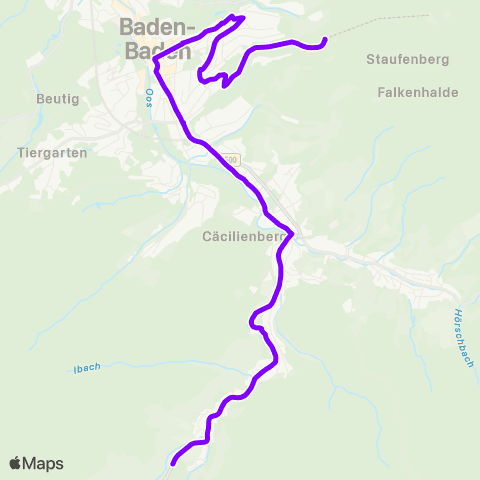 KVV Merkurwald (Baden-Baden) ↔︎ Malschbach map