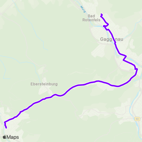 KVV Gaggenau Bf ↔︎ Augustapl. map
