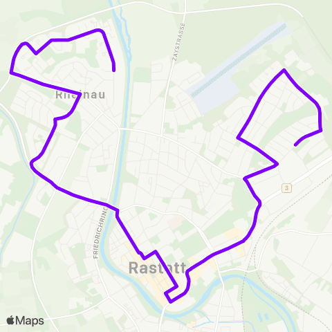 KVV Gustav-Heinemann-Schule (RA) ↔︎ Waldfriedhof (Rastatt) map