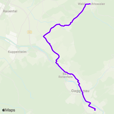 KVV Merkurschule (Ottenau) ↔︎ Waldprechtsweier map