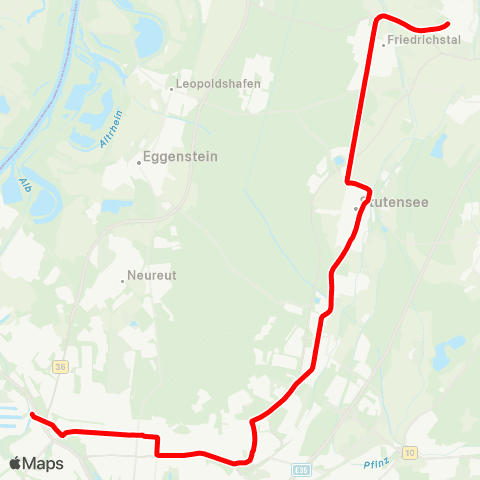 KVV E Tullastr. ↔︎ E Rheinhafen map