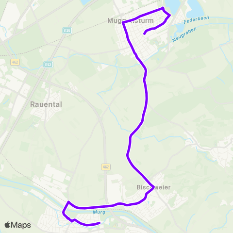KVV Cuppamare (Kuppenheim) ↔︎ Freibad (Muggensturm) map