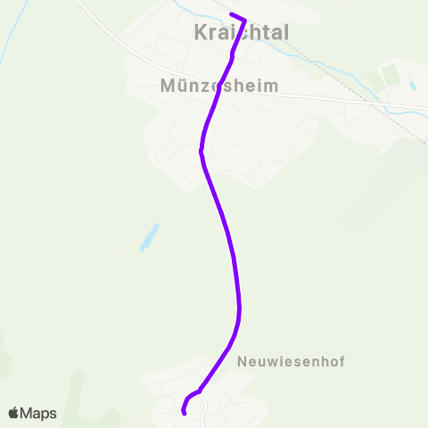 KVV Münzesheim Bf ↔︎ Oberacker Rathaus map