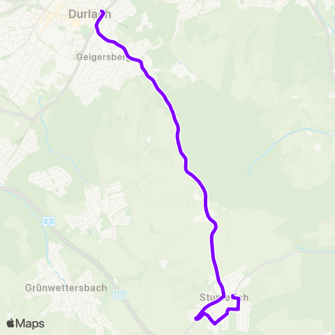 KVV 23 Durlach > 24 ↔︎ 23 Stupferich map