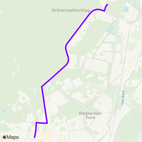 KVV 30 Durlacher Tor ↔︎ 30 Elbinger str. map