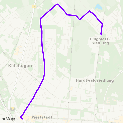 KVV 70 Entenfang > 62 Hbf ↔︎ 70 Heidehof map