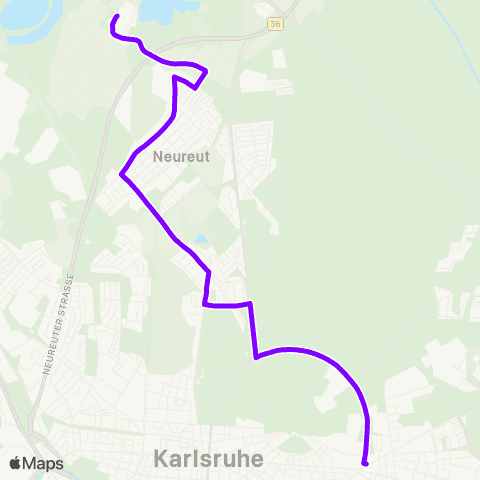 KVV 71 Neureut Friedhof ↔︎ 71 Durlacher Tor map