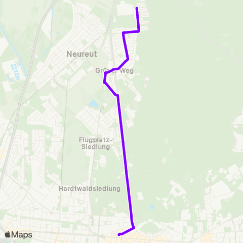 KVV 73 Europapl. ↔︎ 73 Kirchfeld Nord map