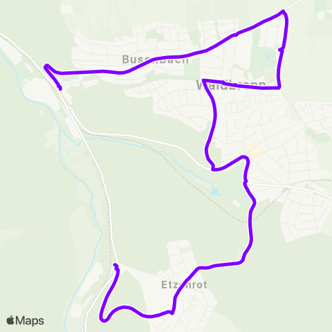 KVV Esternaystr. (Etzenrot) ↔︎ Busenbach Bf map