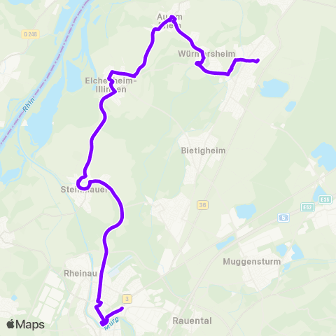 KVV Schneidergarten (Bietigheim) ↔︎ Raiffeisenpl. (Durmersheim) map