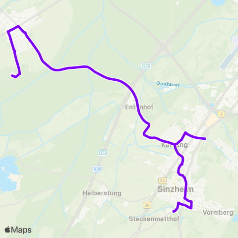 KVV Schule (Hardtwald) ↔︎ LvK-Schule (Sinzheim) map