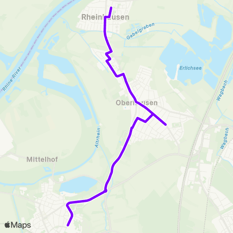 KVV Schulzentrum (Philippsburg) ↔︎ Tullahalle (Rheinhausen) map