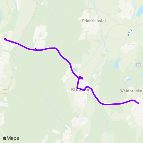 KVV Leopoldstr. (Leopoldshafen) ↔︎ Blankenloch Bf map