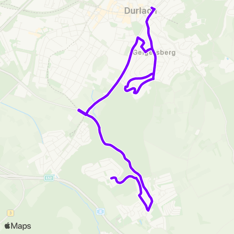 KVV Turmberg (Durlach) ↔︎ Bergwald Mitte map