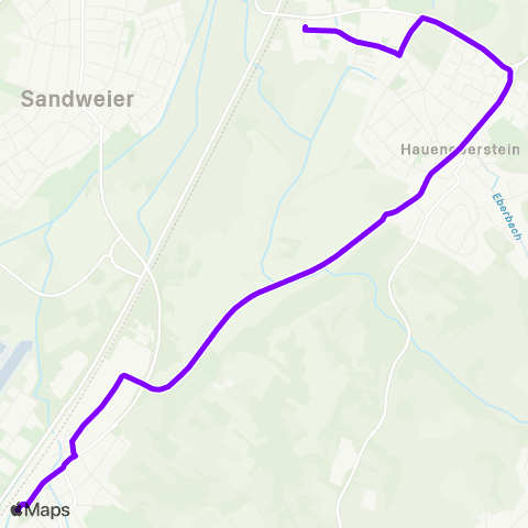 KVV Industriegebiet (Haueneberstein) ↔︎ Baden-Baden Bf map