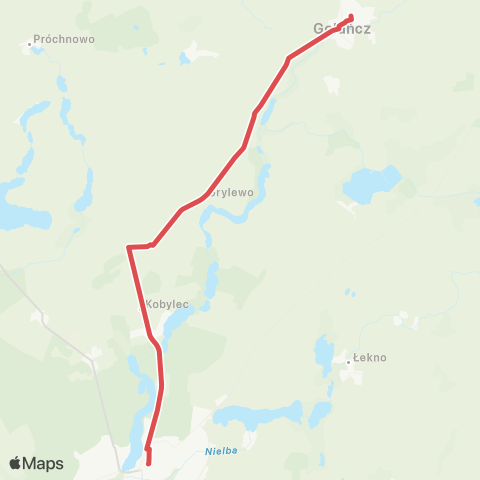 Koleje Wielkopolskie Wągrowiec — Poznań — Grodzisk Wlkp. (Zastępcza Komunikacja Autobusowa) map