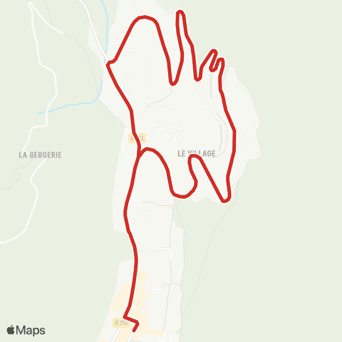 Navette des Deux Alpes Circuit Rouge - 1800 / Jandri map