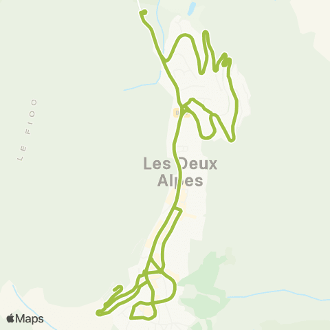 Navette des Deux Alpes 2 Alpes Navette estivale map
